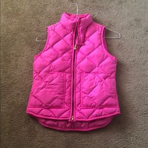 J. Crew XXS Hot Pink Puffer Vest
